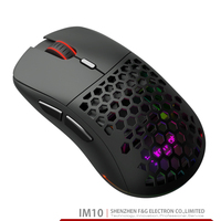 Mouse Gaming nirkabel ringan, Mouse Gamer dengan RGB, Mouse nirkabel ringan, mode ganda tipe-c berkabel/2.4G