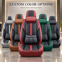Housses de siège de voiture ergonomiques à couverture intégrale Civic, 14 pièces, en cuir premium, avec soutien cervical et lombaire, toutes saisons, coussin d'intérieur de luxe pour voiture