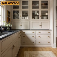 Grande armoire américaine Ensembles de meubles sur mesure Designs Armoires de cuisine à cadre encastré en bois massif prêtes à assembler