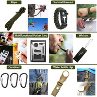 Kit de survie en milieu sauvage transfrontalier, trousse de premiers soins, kit de survie en plein air, kit d'urgence pour le camping, ensemble d'outils de survie, modèle HUOJIA002