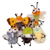 Porte-clés en peluche personnalisé avec logo, série insectes : abeille, mouche, papillon, libellule, insecte – Pendentif de sac à dos mignon et original