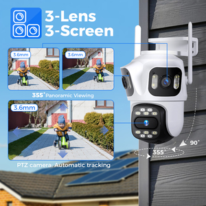 Caméra de surveillance PTZ ICsee 9MP sans fil, vision nocturne, audio bidirectionnel, Wi-Fi, caméras de sécurité extérieures WSA18 - Product Image 5