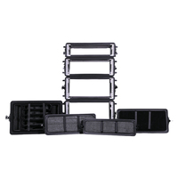 Boîtier d'expédition de vol de serveur Mobile en matériau PE dur moulé par soufflage du fabricant chinois 2U 3U 4U 6UShock Mount Rack Case en plastique