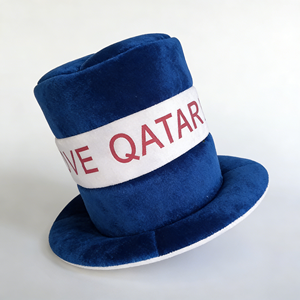 Gorras de Fútbol de Qatar al por Mayor, Gorras de Lona y Corduroy con Patrón de Lazos para Fanáticos de Deportes al Aire Libre - Product Image 1