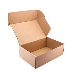 回收自密封纸箱纸板瓦楞牛皮纸盒用于运输包装