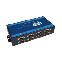 Serveur multi-série industriel 8 ports, convertisseur RS232 vers Ethernet avec passerelle ModBus TCP & MQTT, alimentation CC 9-36V, montage sur rail DIN