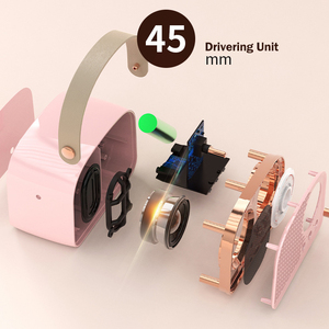 Xách tay retro dễ thương <span class=keywords><strong>Mini</strong></span> TWS loa không dây Hifi Stereo âm thanh TF thẻ tương thích cho nhà hát FM Đài phát thanh âm nhạc Máy nghe nhạc - Product Image 3