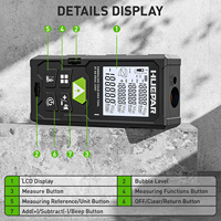 Huepar DM-LM50 mesure de distance laser numérique 165FT mesure extérieure avec fabricant LCD rétro-éclairé