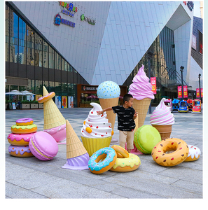 Hot Bán Sợi Thủy Tinh Ice Cream <span class=keywords><strong>Cone</strong></span> Candyland <span class=keywords><strong>3D</strong></span> Đạo Cụ Kẹo Đạo Cụ Điêu Khắc Cho Công Viên Chủ Đề Cửa Hàng Cửa Hàng Trang Trí Nội Thất - Product Image 1