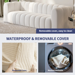 Canapé de salon en mousse de luxe durable à haute densité 28D, sans os, emballé sous vide, mousse compressée, canapés modulaires - Product Image 5