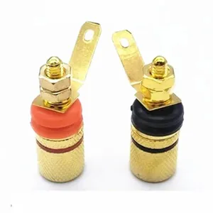 Gold Plated Audio speaker Binding Post Amplifier terminal for 4mm Banana Plug connector
