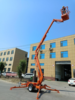 14m 16m Hydraulique Remorquable Aérien Travail Télescopique Homme Ascenseur Araignée Boom Lift
