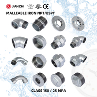Conexiones de Vapor Galvanizadas Jianzhi de 90 Grados y 4 Pulgadas, Codo de 3 Vías, Accesorio de Tubería de Hierro Maleable para Gas
