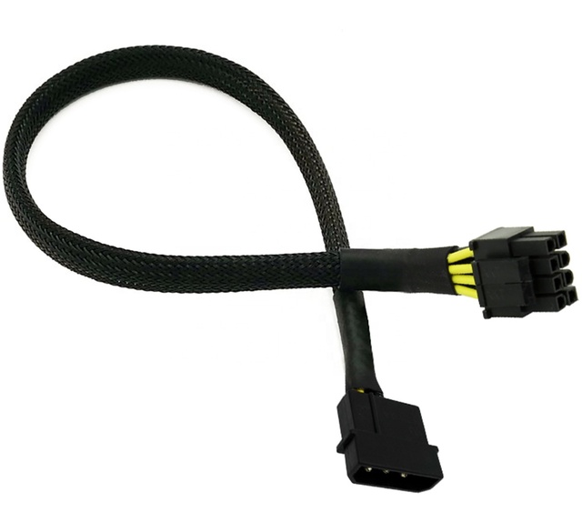 Mainboard CPU 8pin 4P Female to CPU 4+4 Male Nylon Power Cables