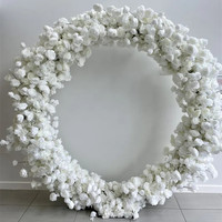 Cadre de décoration de fleurs de couleur blanche, vente directe d'usine, vente en gros, cadre de scène, arrangement de fleurs de mariage, KCFA-086
