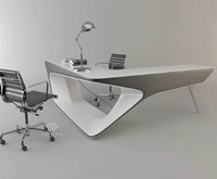 Élégante table de bureau design corian table d'ordinateur bureau haut de gamme