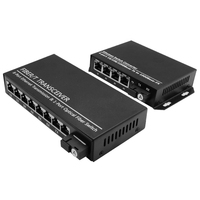 Convertisseur de média OEM RJ45 Ethernet Fibre Optique 100M Mini 8 ports