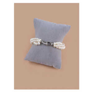 กำไลข้อมือไข่มุกธรรมชาติหลายชั้น ดีไซน์หรูหรา รุ่น WENCHI 1604 - Product Image 2