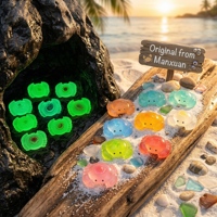 Meilleures ventes : Breloques crabe en résine lumineuse, motif coucher de soleil sur la côte, jaspe océanique, macaron pastel, pour décoration intérieure et accessoires de bricolage