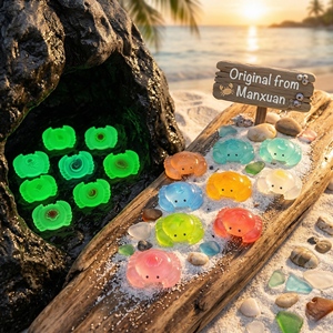 สินค้าขายดี ชาร์มรูปปูเรซิ่นเรืองแสงสีพาสเทลมาการอง โอเชียนแจสเปอร์ ซันคิสท์ ชอร์ไลน์ สำหรับตกแต่งบ้าน งานฝีมือ DIY อุปกรณ์เสริม - Product Image 1