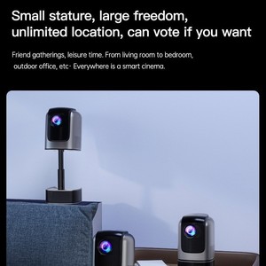 ホームビジネスオフィスポータブル小型スマートプロジェクター統合屋外キャンプピクニックリフティングパンチルトプロジェクター - Product Image 2