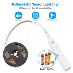 <span class=keywords><strong>Striscia</strong></span> <span class=keywords><strong>LED</strong></span> 2835 5V <span class=keywords><strong>a</strong></span> 60 <span class=keywords><strong>LED</strong></span> con Attivazione <span class=keywords><strong>a</strong></span> Movimento, Alimentata <span class=keywords><strong>a</strong></span> <span class=keywords><strong>Batteria</strong></span>, Layout Obliquo, Impermeabile IP65, 3000K/6000K, per Paesaggistica ed Emergenze - Product Image 3
