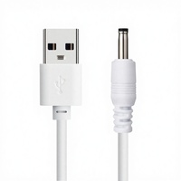 Kabel Pengisi Daya USB 2.0 ke DC3.5 Tembaga Murni Pabrik 1A DC3.5*1.35mm 5V/12V dengan Selubung PVC