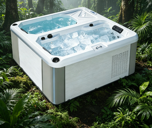 Bain froid tout-en-un en acrylique avec système de refroidissement et filtration d'eau, idéal pour la thérapie par le froid - Product Image 1