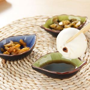 Chinese-style Gravy <strong>Boats</strong> Ceramic Leaf Ceramic Tableware Kitchen Restaurant Multi-purpose Sauce Dish - Product Image 2