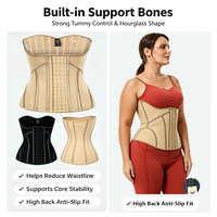Faja Corsé Reductora de Cintura para Mujer, de Látex, con Soporte de Busto, Espalda en U, Moldeadora de Abdomen y Cintura Alta, para un Vientre Plano y Adelgazante