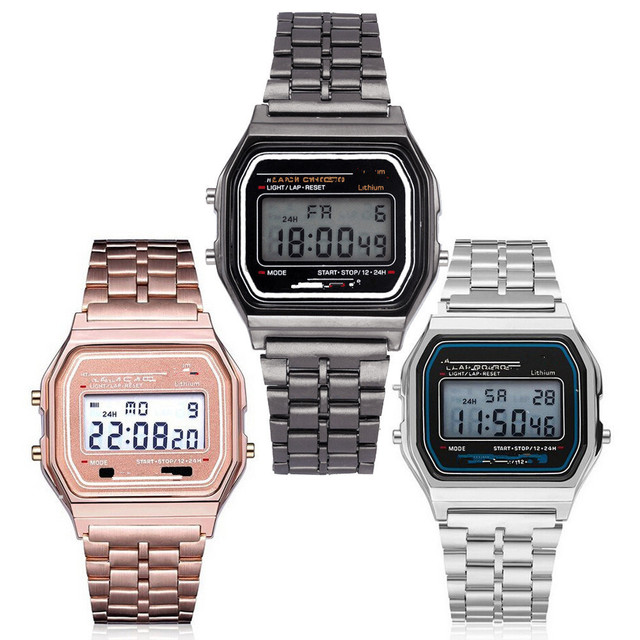 Classic Square - Cased Digital Watch Timeless Design Never Goes Out of Style