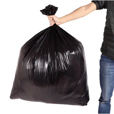 Cheap Recyced Plastic heavy duty extra jumbo Large Black Industrial Garbage bags