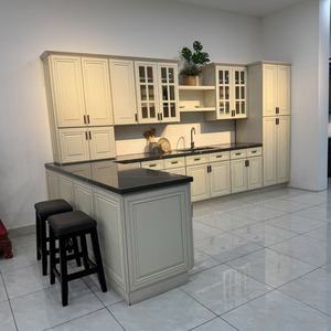 Đồ Nội Thất Cổ Gỗ Hiện Đại American Kích Thước Tiêu Chuẩn Mềm Đóng Dove Màu Xám Shaker RTA Sơn Tủ Bếp - Product Image 4