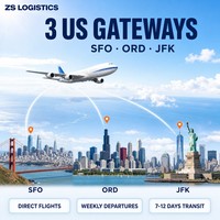 Transitaire aérien Chine-États-Unis FBA, agent d'expédition DDP porte-à-porte, fret sur palette surdimensionné, livraison express SFO ORD JFK