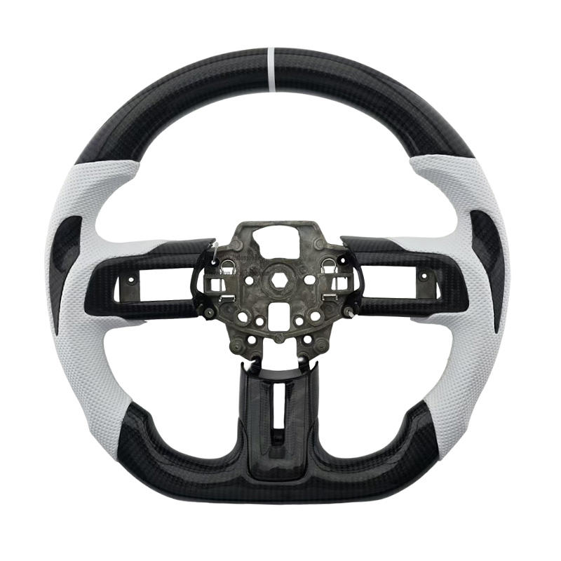 Carbon Fibre+Leather+Grip+White Stitching