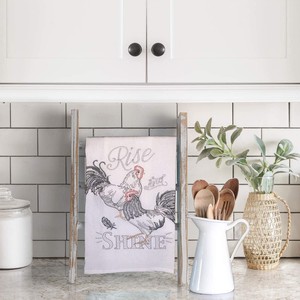 Solid Wood Wall Mounted Towel Rack 3 <b>Bars</b> 26cm Width Organizer <b>Shelf</b> Bathroom Vanity Storage Rack Entryway Decor - Product Image 3