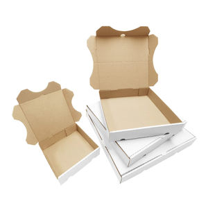 Scatola di imballaggio all'ingrosso per uso alimentare semplici scatole di Pizza bianca a buon mercato per la progettazione personalizzata - Product Image 3