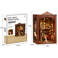 Kit Fai-da-Te per Angolo di Lettura, Puzzle 3D in Legno e Progetto Casa delle Bambole in Miniatura per Costruttori Creativi e Amanti dell'Artigianato