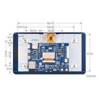 Carte de développement Weixue ESP32-S3 avec écran tactile capacitif de 7 pouces, prend en charge le WiFi pour LVGL CAN RS485 I2C