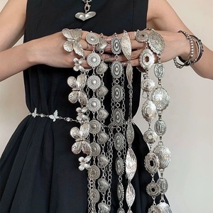 Thắt lưng dây chuyền phong cách boho dành cho nữ Thắt lưng kim loại màu ngọc lam cho váy nữ - Product Image 5