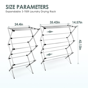 Séchoir à linge pliable pour extérieur, léger, en métal, type accordéon, support de séchage pour vêtements - Product Image 3
