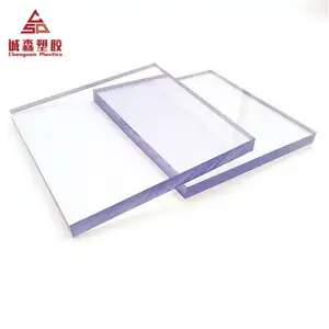 Panel Anti PC, tahan gores padat bening lembar polikarbonat UV dilapisi keras lembar polikarbonat tahan UV untuk atap