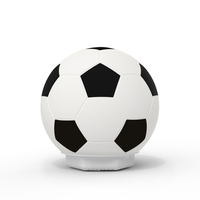 Haut-parleur de football en silicone avec logo personnalisé, bruit blanc pour bébé, veilleuse LED 3D