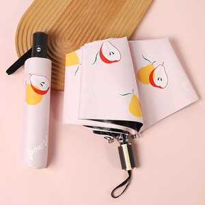 Fruit Umbrella 11 Automatic Folding Sun And Rain Umbrella With Avocado Design For Men And Women UV Protection - Product Image 3
