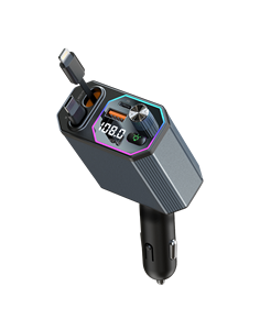 高速充電QC3.0車載ステーション充電器引き込み式ケーブルアンビエントスターライト<span class=keywords><strong>2</strong></span>ケーブルノートパソコンカメラ対応OTP/OVP - Product Image 1