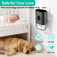 Diffuseur mural intelligent sans eau pour arômes, technologie d'air froid, 600 pieds carrés, 4 minuteurs, 7 lumières colorées, pour la maison, les bureaux, à brancher sur le mur
