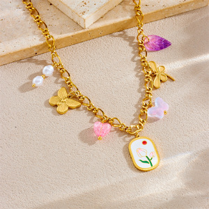 Sun And Moon Charm Stainless Steel Necklace Daily Wear Fashion Pendant Jewelry - Product Image 3