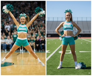 Thiết Kế Mới Tùy Chỉnh Thăng Hoa Khiêu Vũ Hoạt Động Mặc Lấp Lánh Thạch Thực Hành Đào Tạo Khiêu Vũ Mặc Cổ Vũ Thực Hành Mặc - Product Image 3