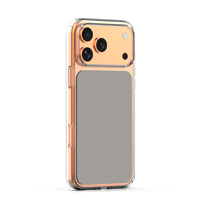 For Samsung Galaxy S25 Ultra big hole design TPU+Acrylic shockproof Orange color Fundas Para Celular Magnetic mobile phone case