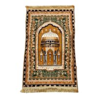 Tapis de prière musulman islamique pour le pèlerinage du Ramadan, antidérapant, en polyester, avec coussin de soutien pour les genoux en mousse à mémoire de forme épaisse, 70x110cm